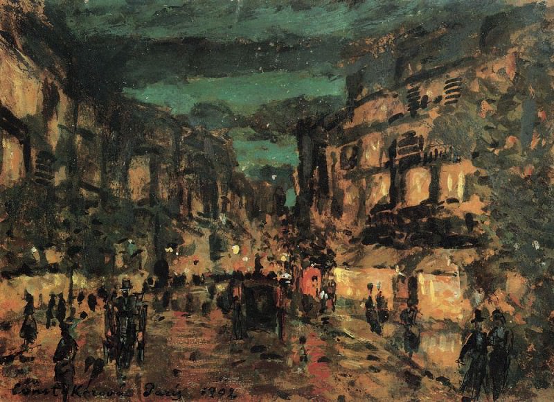 Ночная улица. Париж. 1902, Коровин Константин Алексеевич