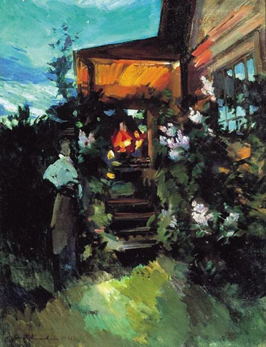 Summer evening on the porch. 1922, Konstantin Alekseevich Korovin