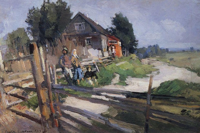 Landscape with fence. 1919, Konstantin Alekseevich Korovin