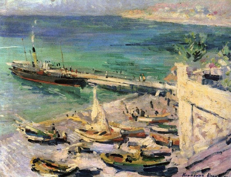 Pier in the Crimea. 1913, Konstantin Alekseevich Korovin