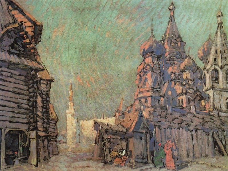 Red Square in Moscow. 1910, Konstantin Alekseevich Korovin