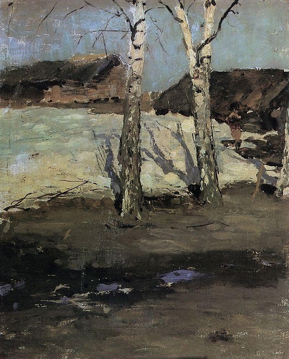 Last snow. 1870, Konstantin Alekseevich Korovin