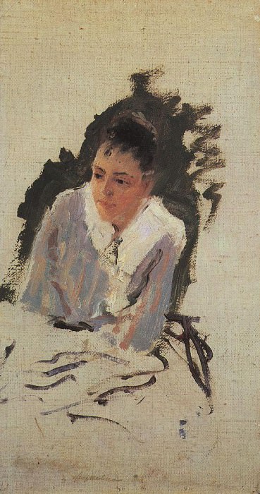 Portrait of the artist MV Yakunchikova. Mid 1880, Konstantin Alekseevich Korovin