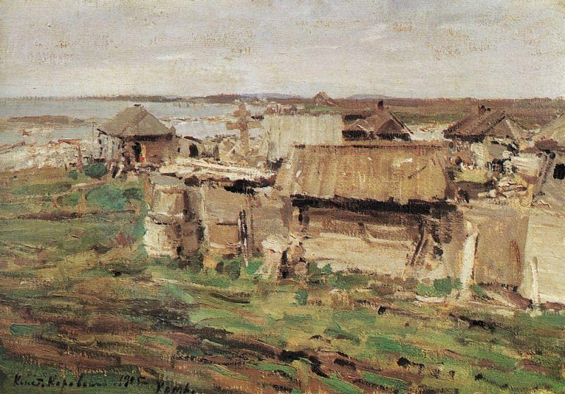 Вид поселка. Кемь. 1905, Коровин Константин Алексеевич