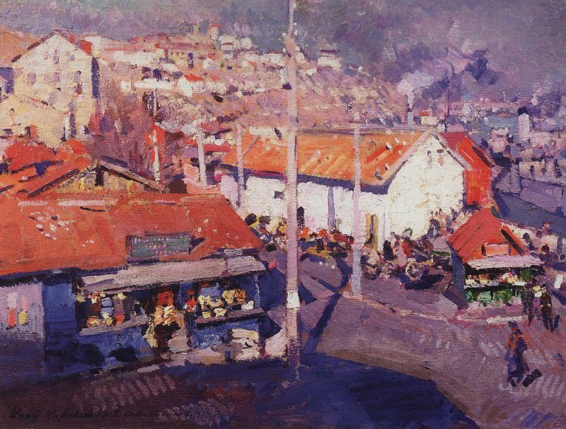 Севастопольский базар. 1915, Коровин Константин Алексеевич