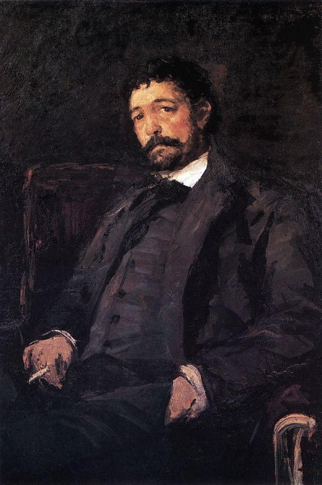 Portrait of Italian singer Angelo Masini. 1890, Konstantin Alekseevich Korovin