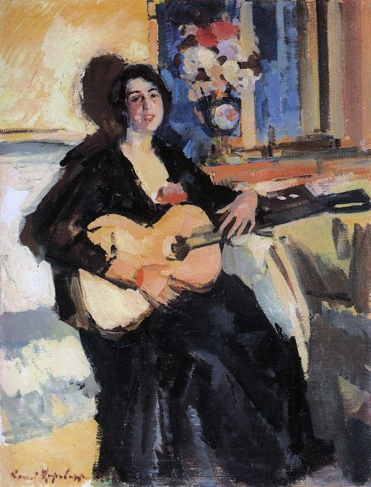 Lady with the guitar. 1911, Konstantin Alekseevich Korovin