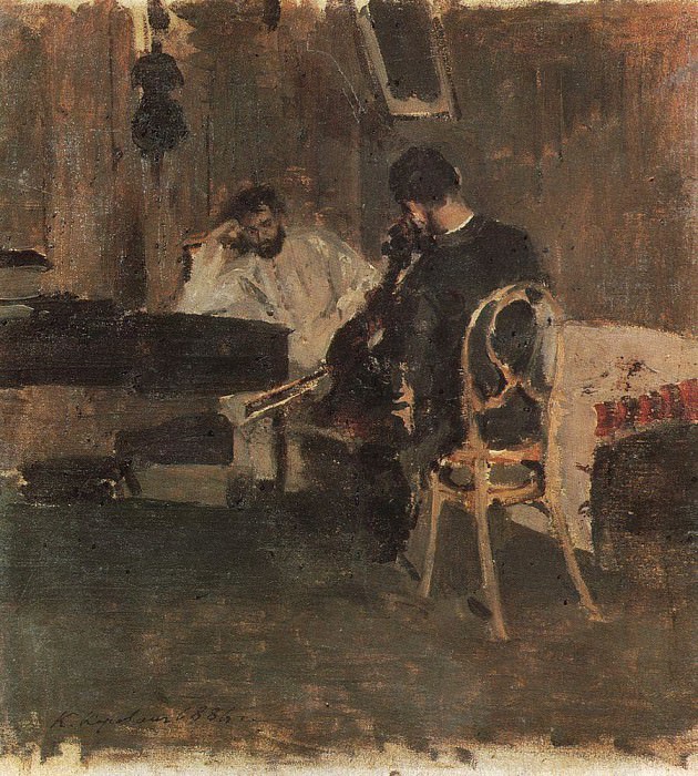 In the room. 1886, Konstantin Alekseevich Korovin