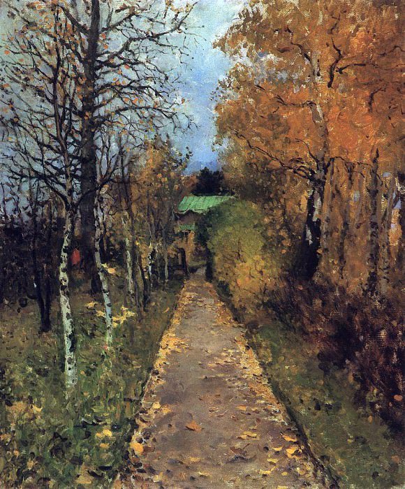 Autumn. Alley in Zhukovka. 1888, Konstantin Alekseevich Korovin