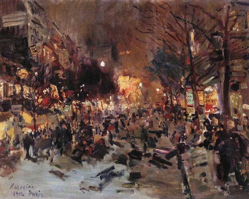 Boulevard in Paris. 1912, Konstantin Alekseevich Korovin