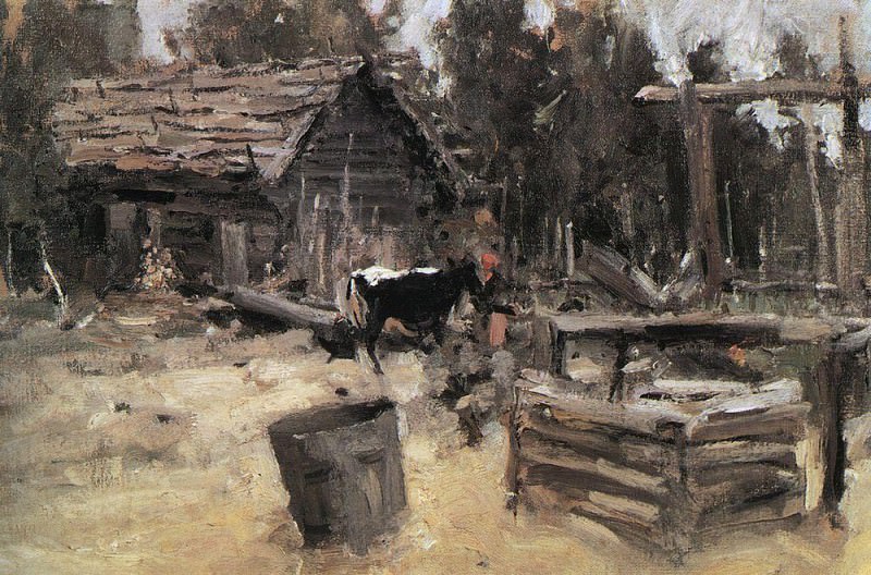 Yard. 1904, Konstantin Alekseevich Korovin