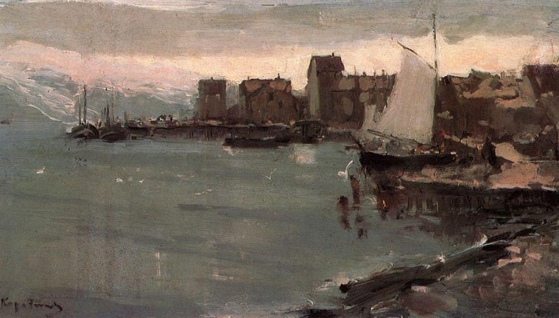 Harbor in Norway. 1894, Konstantin Alekseevich Korovin