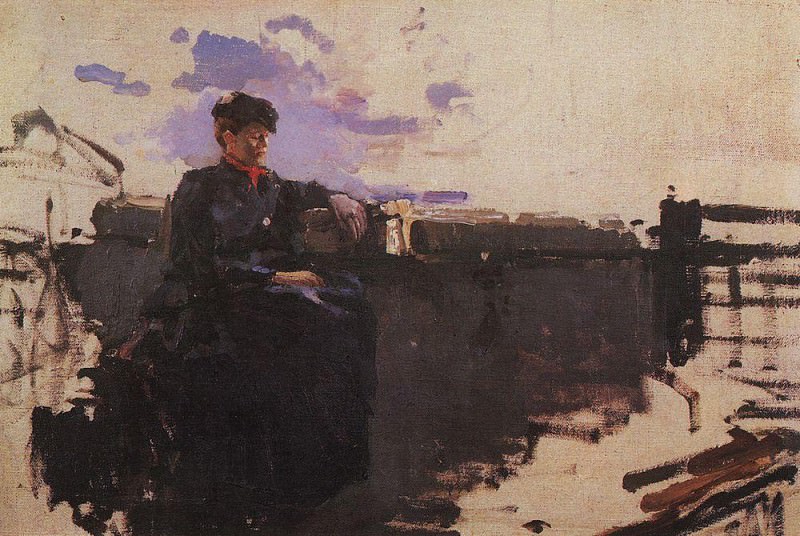In the road. 1885, Konstantin Alekseevich Korovin