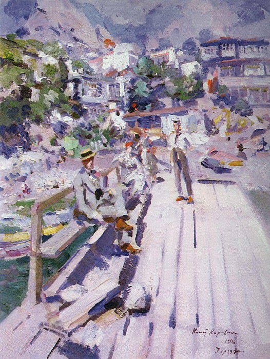 Pier in Gurzuf. 1916, Konstantin Alekseevich Korovin