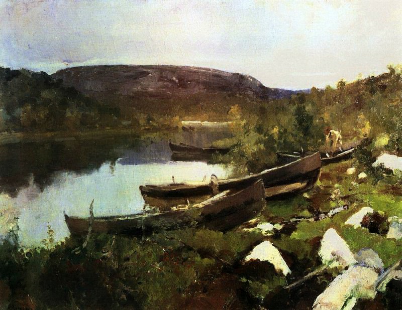 Stream Saint Tryphon in Pechenga. 1894, Konstantin Alekseevich Korovin