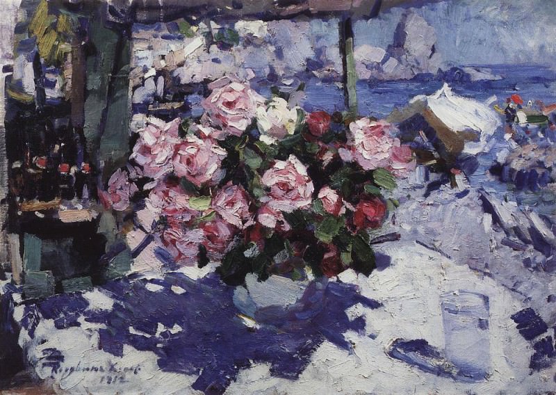 Roses. 1912, Konstantin Alekseevich Korovin