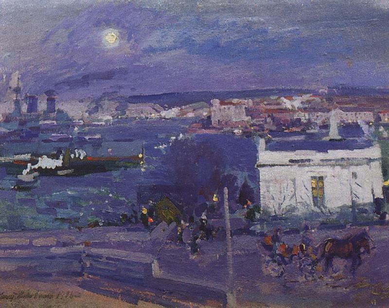 Harbour at Sebastopol. 1916, Konstantin Alekseevich Korovin