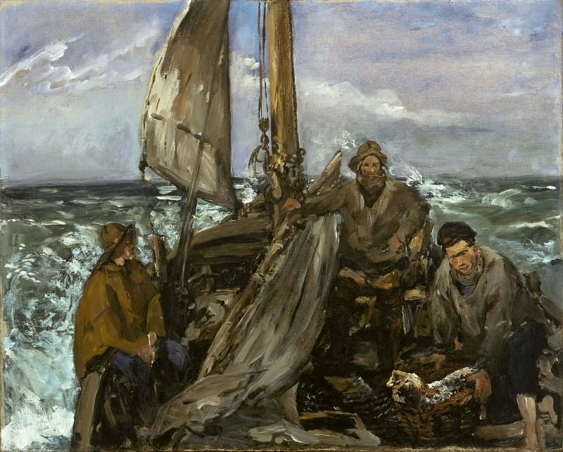 Рыбаки в море, Эдуард Мане