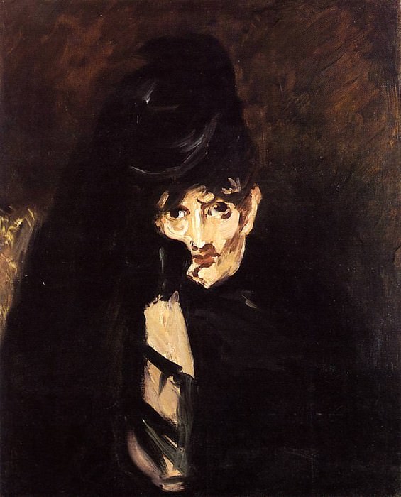 Portrait of Berthe Morisot with Hat, in Mourning, Édouard Manet