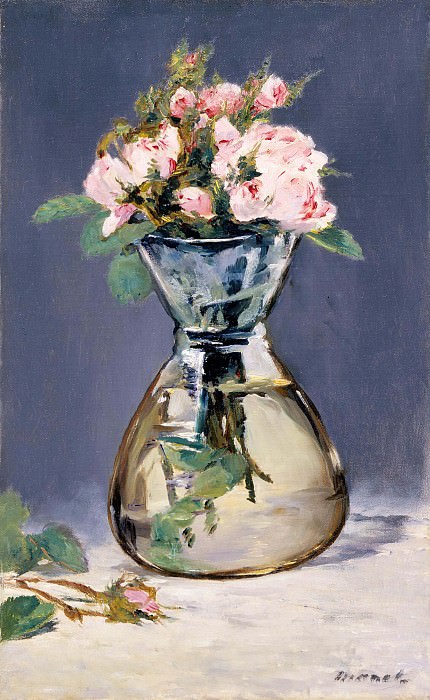 Mosee Roses in a Vase, Édouard Manet