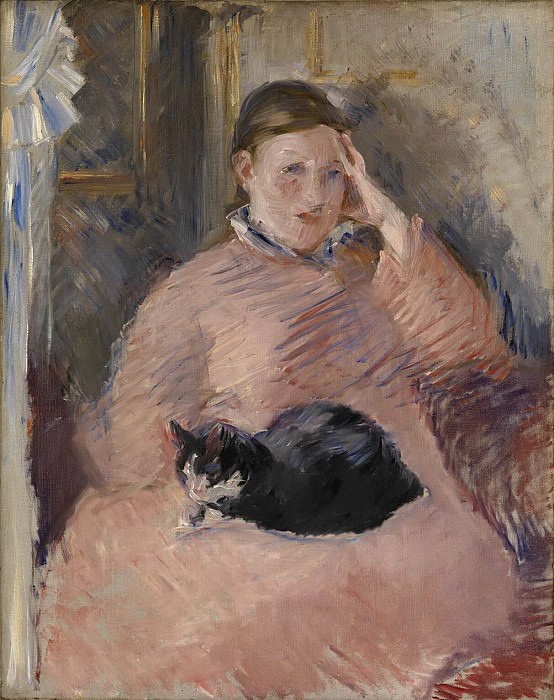 Женщина с кошкой , Эдуард Мане