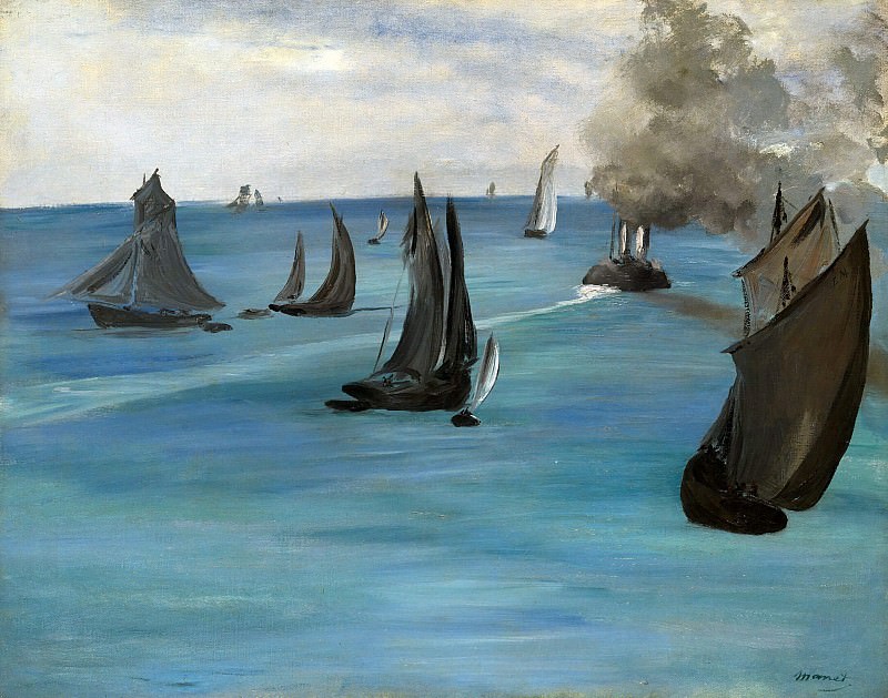 Steamboat Leaving Boulogne, Édouard Manet