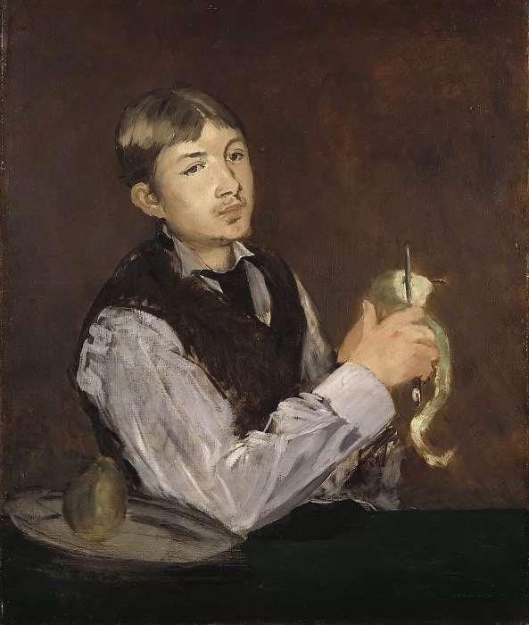Young Man Peeling a Pear also known as Portrait of Leon Leenhoff, Édouard Manet