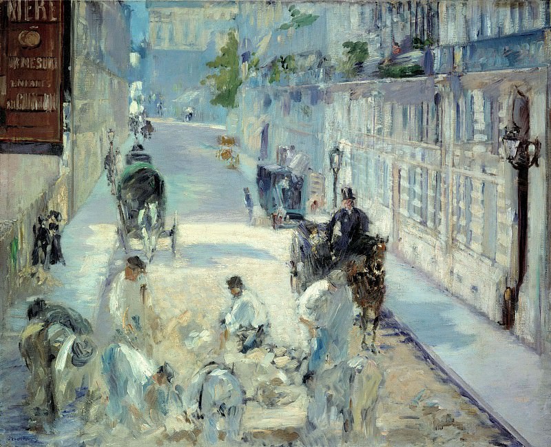 Rue Mosnier with Road Menders, Édouard Manet