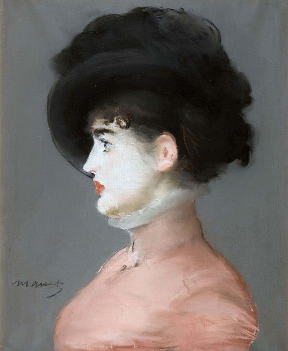 Женщина в черной шляпке 