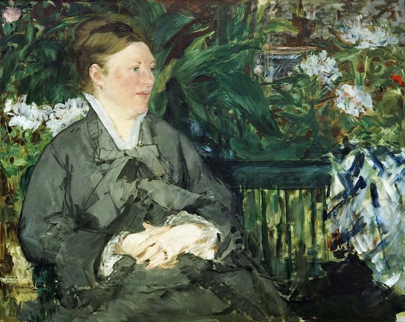 Madame Manet in the Conservatory, Édouard Manet