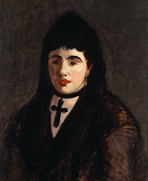 Spanish Woman Wearing a Black Cross, Édouard Manet