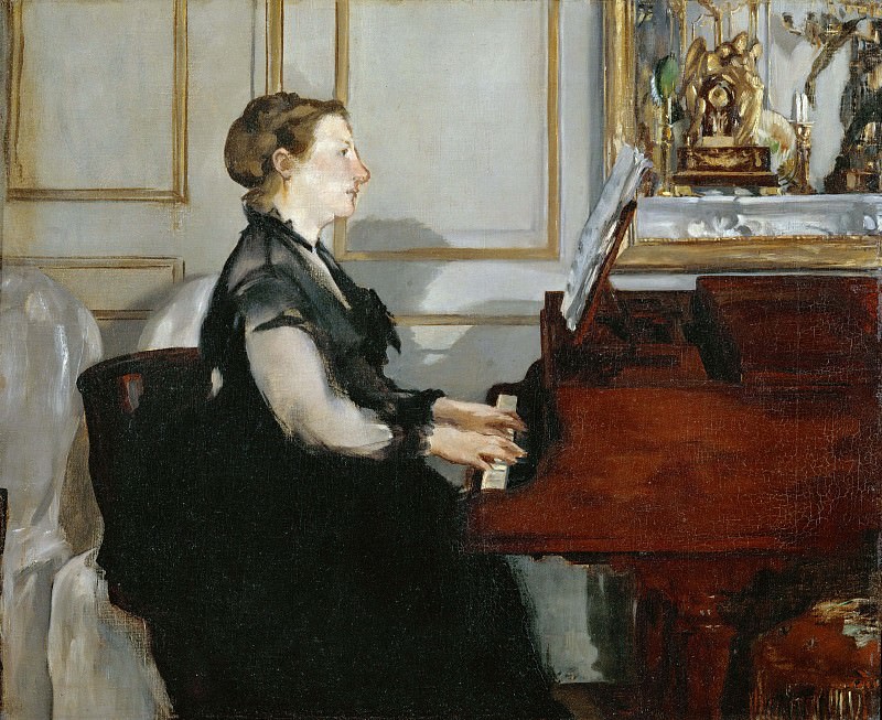 Madame Manet at the piano, Édouard Manet