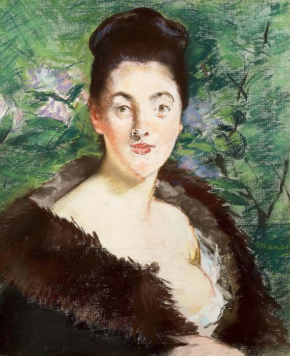 Woman in a fur coat, Édouard Manet