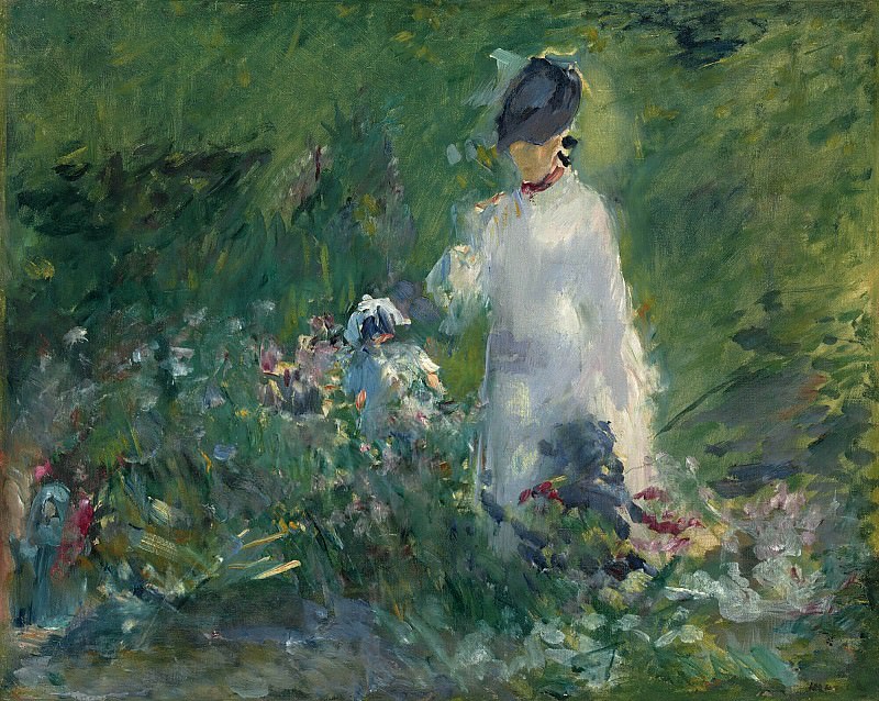 Молодая женщина среди цветов, Эдуард Мане