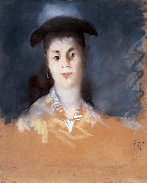 Woman Wearing a Hat with Silk Gauze, Édouard Manet