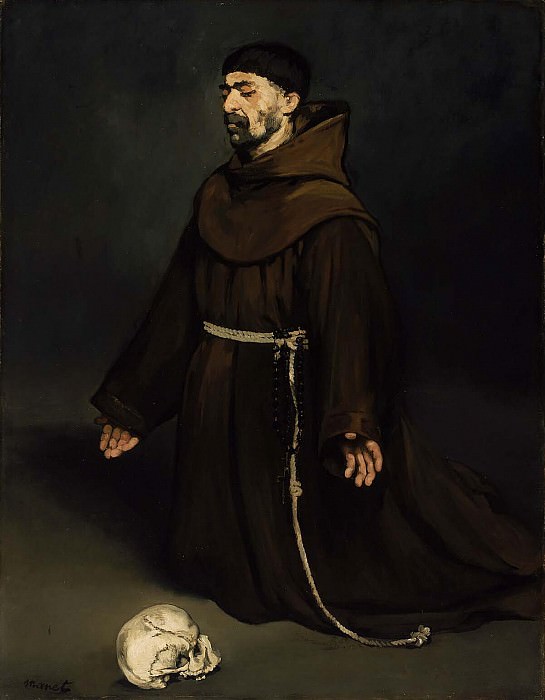 Monk at Prayer, Édouard Manet