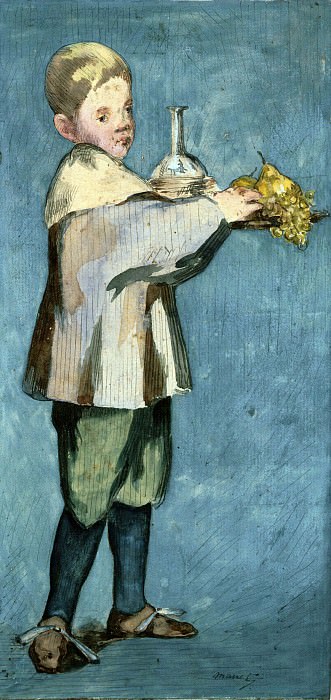 Boy Carrying a Tray