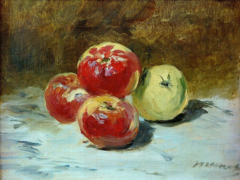 Четыре яблока, Эдуард Мане