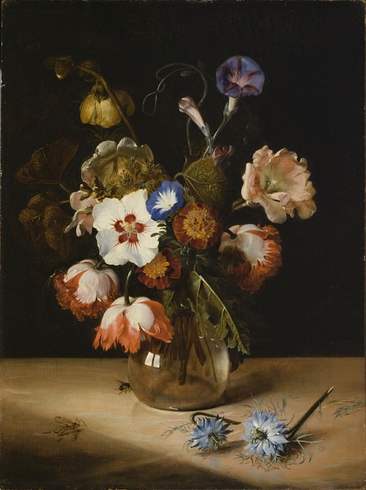 Дирк де Брай – Цветы в стеклянной вазе, Окружной художественный музей (LACMA) ~ Лос-Анджелес