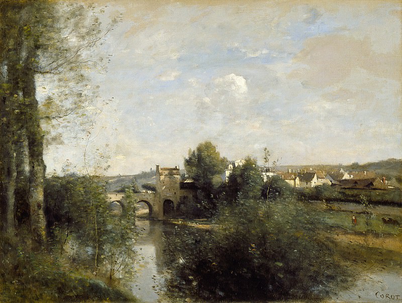 Jean-Baptiste-Camille Corot – Seine and Old Bridge at Limay, Los Angeles County Museum of Art (LACMA)