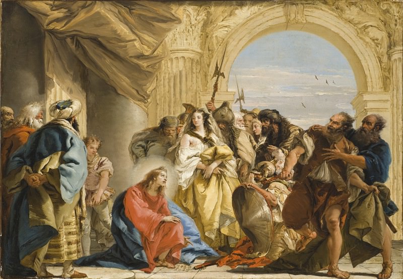 Giovanni Domenico Tiepolo – Christ and the Woman taken in Adultery, Los Angeles County Museum of Art (LACMA)