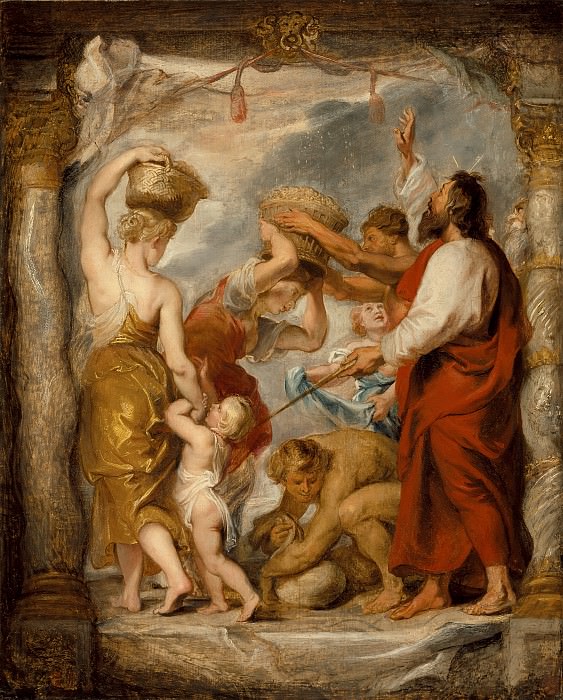 Peter Paul Rubens – Modello for ′The Israelites Gathering Manna in the Desert′, Los Angeles County Museum of Art (LACMA)