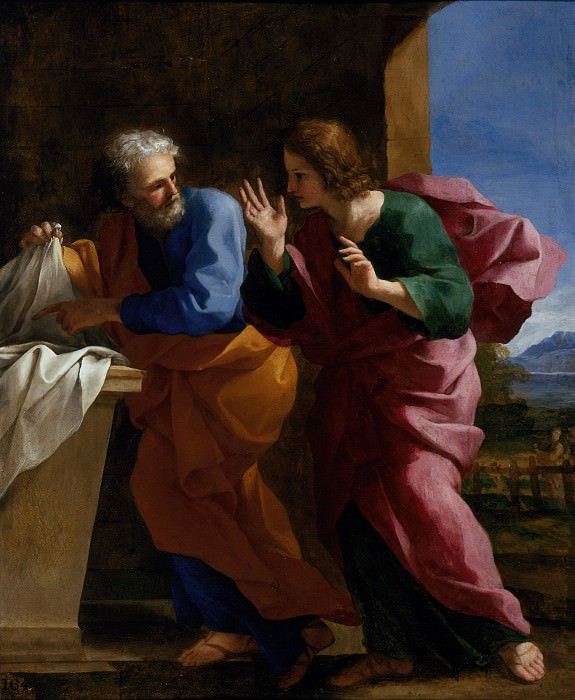 Giovanni Francesco Romanelli – St. John and St. Peter at Christ′s Tomb, Los Angeles County Museum of Art (LACMA)