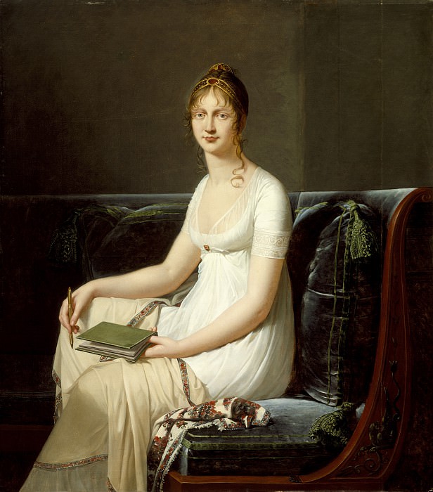 Robert-Jacques Lefevre – Portrait of a Woman Holding a Pencil and a Drawing Book, Los Angeles County Museum of Art (LACMA)