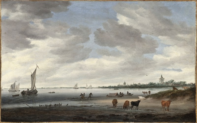 Salomon Jacobsz van Ruysdael – View of the River Lek and Vianen, Los Angeles County Museum of Art (LACMA)
