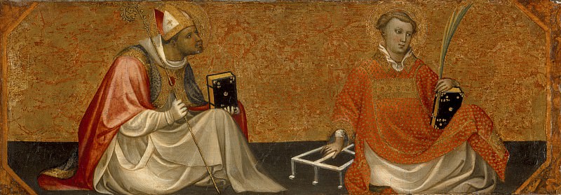 Gherado di Jacopo di Neri Starnina – A Bishop Saint and Saint Lawrence, Los Angeles County Museum of Art (LACMA)