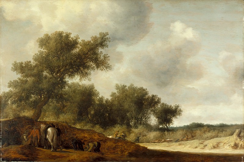 Salomon Jacobsz van Ruysdael – Landscape with Deer Hunters, Los Angeles County Museum of Art (LACMA)