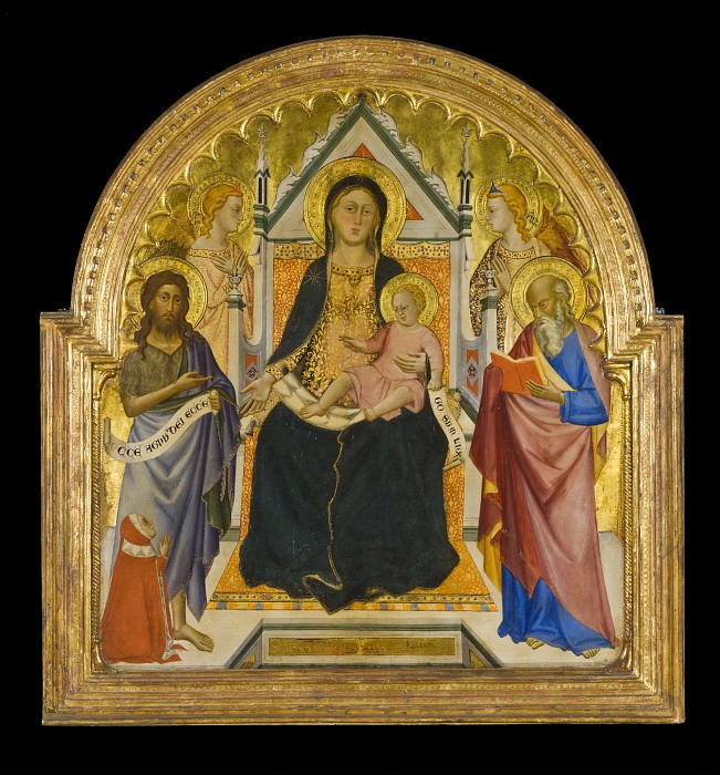 Don Silvestro dei Gherarducci – Madonna and Child with Sts. John Baptist and Paul , Los Angeles County Museum of Art (LACMA)