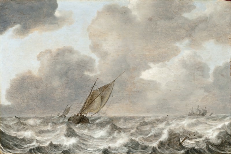 Jan Porcellis – Vessels in a Moderate Breeze, Los Angeles County Museum of Art (LACMA)