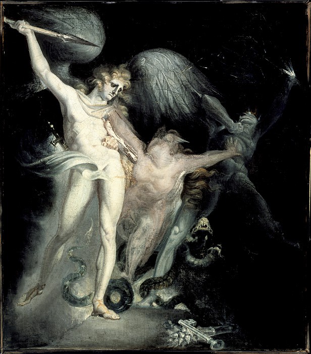 Генри Фьюзели – Сатана и Смерть с вмешавшимся Грехом, Окружной художественный музей (LACMA) ~ Лос-Анджелес